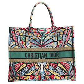 Christian Dior-Multicolour large Butterfly Book Tote-Multiple colors