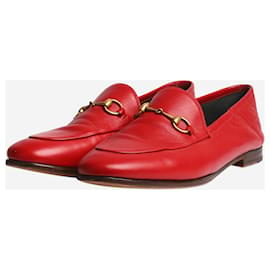 Gucci-Red Horsebit loafers - size EU 40-Red