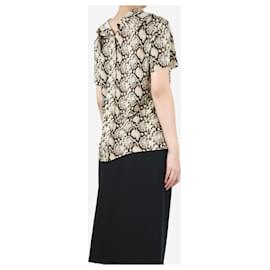 Céline-Celine short-sleeved snake print top - size UK 10-Other