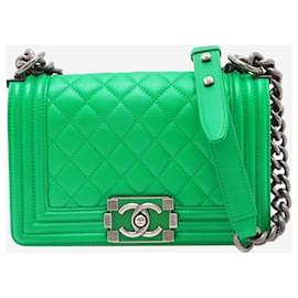 Chanel-Borsa a tracolla piccola da ragazzo verde 2014-2015-Verde
