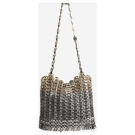 Paco Rabanne Borsa a tracolla in metallo argento e oro 1969 Argento