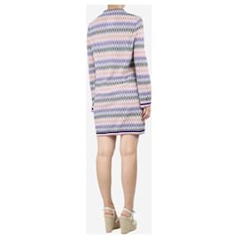 Missoni-Multi zigzag pattern pocket midi dress - size UK 14-Multiple colors