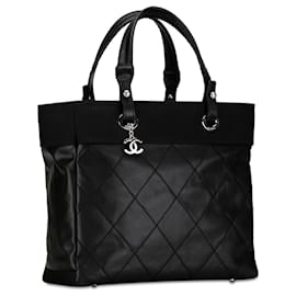 Chanel-Chanel Black Large Paris Biarritz Tote-Black