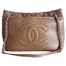 Chanel-Bolso Chanel de compras beige-Beige