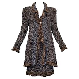 Chanel-Vintage Knitted Tweed Suit-Multiple colors