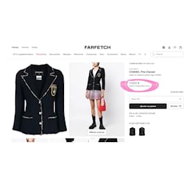 Chanel-Am meisten gesuchte CC-Patch Black Tweed Jacke-Schwarz
