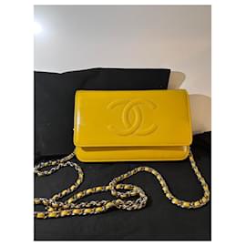 Chanel-Handbags-Yellow,Mustard