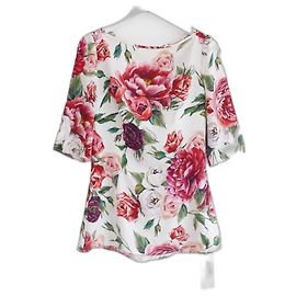 Top stampato con rose Dolce & Gabbana Rosa