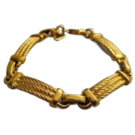 Christian Dior-CHRISTIAN DIOR Gold plated Vintage bracelet 1980-Golden