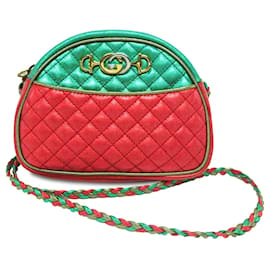 Gucci-Gucci Red Mini Trapuntata Zumi Dome Bag-Other