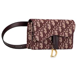 Dior-Sac ceinture Saddle en toile oblique rouge Dior-Rouge