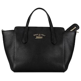 Gucci-Gucci Black Mini Swing Satchel-Black