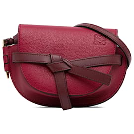 Loewe-LOEWE Red Mini Leather Gate Bag-Red