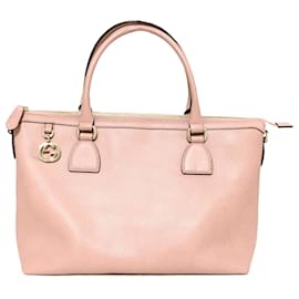 Gucci-Bolsa Gucci em couro rosa Dollar GG Charm-Rosa