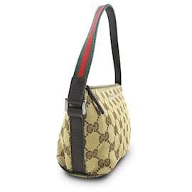 Gucci-Barco de lona Gucci Brown GG em lona-Marrom,Outro,Castanho escuro