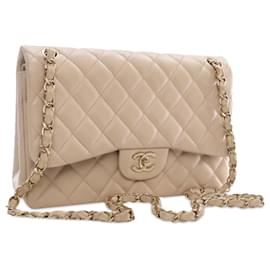 Chanel-Chanel Brown Jumbo Classic Caviar Double Flap-Brown,Flesh