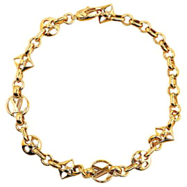 Louis Vuitton-Louis Vuitton Gold Monogram Crazy In Lock Bracelet-Golden