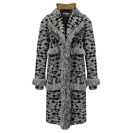Chanel-Salzburg Collection Mehrfarbiger Tweed-Mantel-Grau