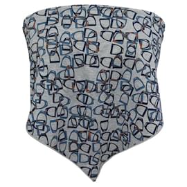 Hermès-NEW HERMES TOP TIE SCARF WITH STIRRUP PATTERN ONE SIZE SHIRT SCARF-Grey