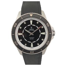 NUEVO RELOJ SUBACUÁTICO YEMA YSMA23A 40 MM RELOJ AUTOMÁTICO DE ACERO Plata
