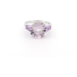 Mauboussin-NEUER MAUBOUSSIN-RING, EXTREM FREI UND SINNLICH, AMETHYST AUS T61-WEISSGOLD-Silber