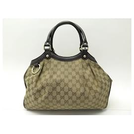 Gucci-BORSA A MANO VINTAGE GUCCI SUKEY MM 211944 IN TELA MONOGRAMMA GG BORSA A MANO-Beige