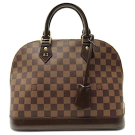 Louis Vuitton-LOUIS VUITTON ALMA PM HANDTASCHE N53151 DAMIER EBENE CANVAS UMHÄNGETASCHE-Braun