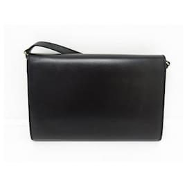 Gucci-BOLSO DE MANO GUCCI VINTAGE BOLSO DE MANO DE PIEL NEGRO BOLSO DE MANO CROSSBODY DE PIEL-Negro