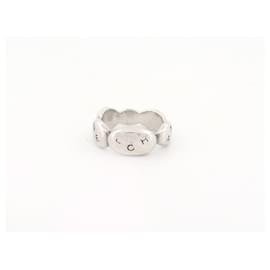 Chanel-ANELLO CHANEL VINTAGE LETTERE T53 IN ARGENTO 925 6.8G ANELLO GAETAN DE PERCIN-Argento