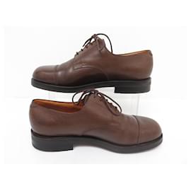 JM Weston-CHAUSSURES JM WESTON 541 7.5E 41.5 DERBY BOUT DROIT EN CUIR MARRON SHOES-Marron