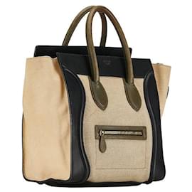 Céline-Celine Leather Tricolor Luggage Tote  Leather Tote Bag in Good condition-Other