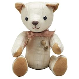 Burberry-Burberry Ensemble Mouchoir et Peluche Toile Autre en Bon état-Autre