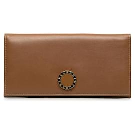 Bulgari-Bvlgari Leather Bifold Long Wallet  Leather Short Wallet in Good condition-Other