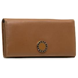 Bulgari-Bvlgari Leather Bifold Long Wallet  Leather Short Wallet in Good condition-Other