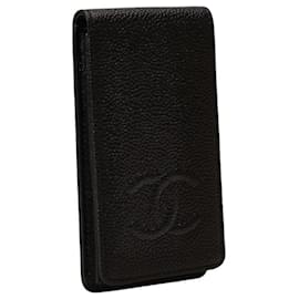Chanel-Chanel CC Caviar Phone Case Couro Outro em excelente estado-Outro