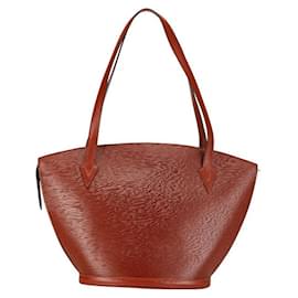 Louis Vuitton-Bolso tote de cuero Epi Saint-Jacques M52263 de Louis Vuitton en muy buen estado-Castaño