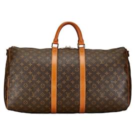 Louis Vuitton-Louis Vuitton Keepall 55 Bolsa de viagem de lona M41424 em bom estado-Outro