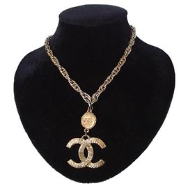 Splendido e raro collare vintage Chanel degli anni '90. D'oro