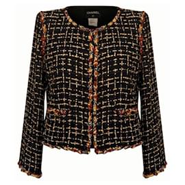 Chanel-Superb Black Tweed Jacket-Black