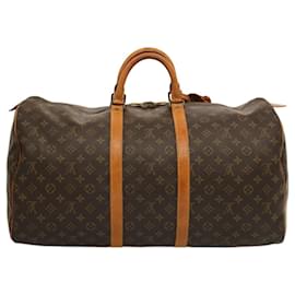 Louis Vuitton-LOUIS VUITTON Monogram Keepall 55 Boston Bag M41424 LV Auth yk12272-Monogram