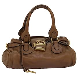 Chloé-Chloe Paddington Hand Bag Leather Brown Auth mr201-Brown