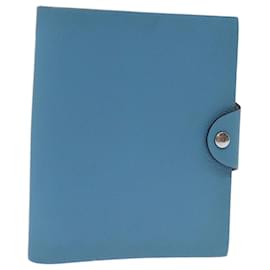 Hermès-HERMES Yuris PM Day Planner Funda Cuero Azul Auth bs14204-Azul