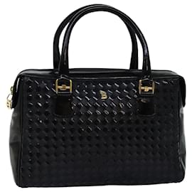 Bally-BALLY Bolso de Mano Charol Negro Autenticidad bs14103-Negro