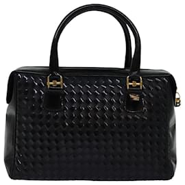 Bally-BALLY Bolso de Mano Charol Negro Autenticidad bs14103-Negro