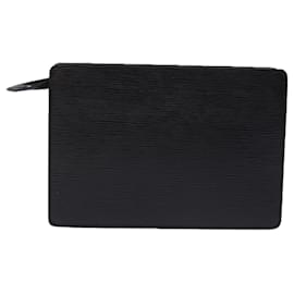 Louis Vuitton-LOUIS VUITTON Epi Pochette Homme Clutch Bag Black M52522 LV Auth yk12640-Black