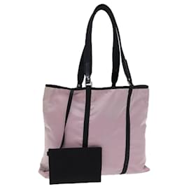 Prada-Bolso Tote PRADA Nylon Rosa Autenticación bs14170-Rosa