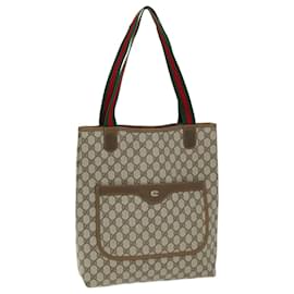 Gucci-GUCCI Borsa tote GG Supreme Web Sherry Line PVC Beige Rosso 40 02 003 Auth yk12529-Rosso,Beige