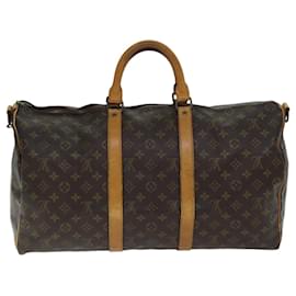 Louis Vuitton-LOUIS VUITTON Monogram Keepall Bandouliere 50 Boston Bag M41416 LV Auth 74177-Monogram