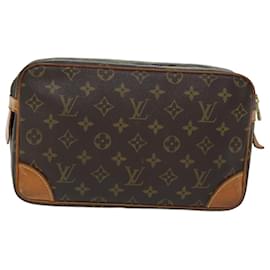 Louis Vuitton-Bolso de mano LOUIS VUITTON Monogram Compiegne 28 M51845 LV Auténtico 74064-Monograma