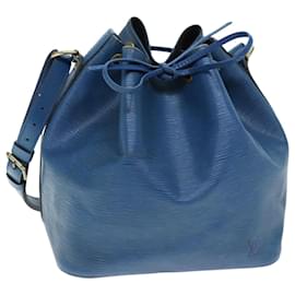 Louis Vuitton-LOUIS VUITTON Epi Petit Noe Shoulder Bag Blue M44105 LV Auth 74515-Blue